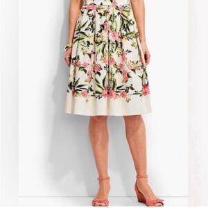 NWOT Never worn. Talbots Floral Pleated Skirt Size 10